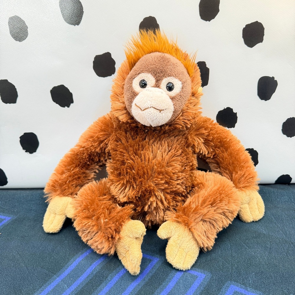 Wildlife Artists Baby Orangutan Plush 10" Sitting Monkey Stuffed Animal Ape